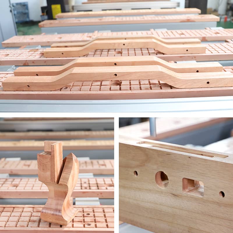 الجدول المزدوج CNC آلة طحن الفتحة الخشبية الصلبة