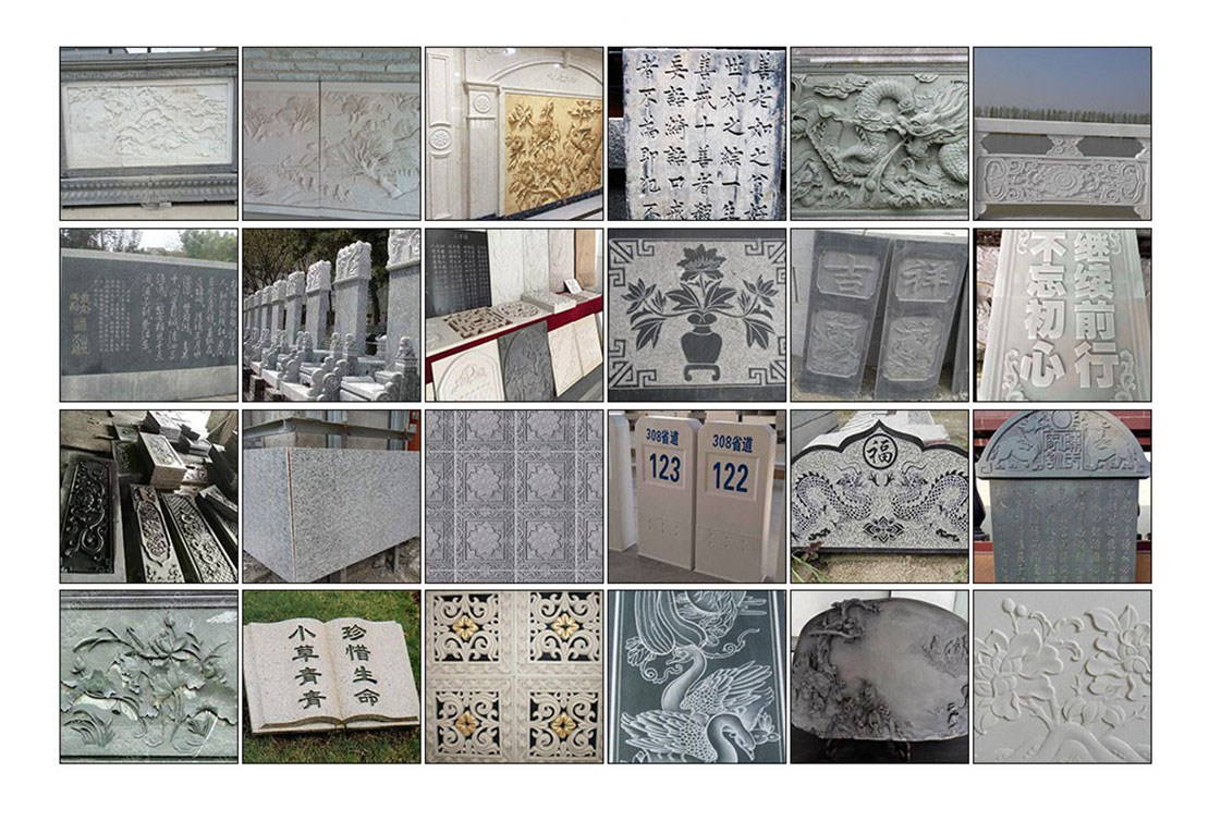 عينات معالجة آلة نقش الحجر